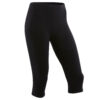 3/4-Leggings Basic Baumwolle Kinder schwarz