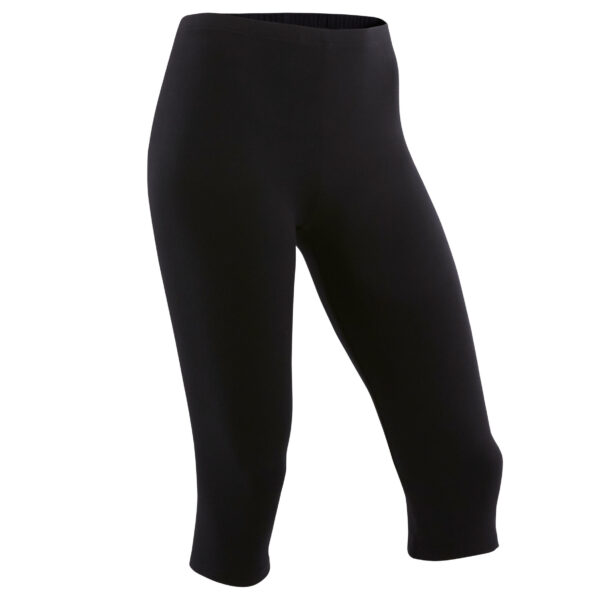 3/4-Leggings Basic Baumwolle Kinder schwarz