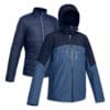 3-in-1-Jacke Travel 500 wasserdicht Komfort bis -10 °C Herren blau