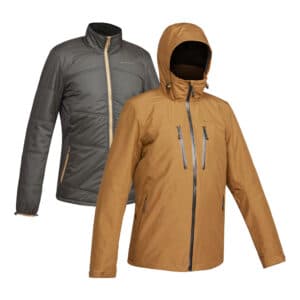 3-in-1-Jacke Travel 500 wasserdicht Komfort bis -10 °C Herren camel