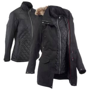 3-in-1-Jacke Travel 700 wasserdicht Komfort bis -10 °C Damen schwarz