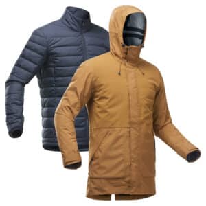 3-in-1-Jacke Travel 900 Compact wasserdicht Komfort bis -10 °C Herren camel