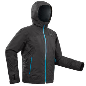 3-in-1-Jacke Winterwandern SH500 X-Warm wasserdicht –16 °C Kinder 122–170 braun