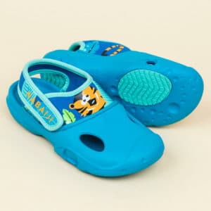 Bade-Clogs 500 Kinder Tiger blau