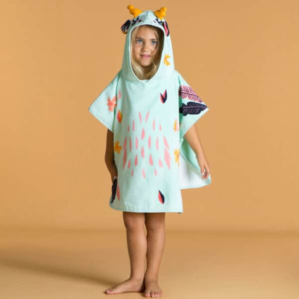 Bade-Poncho Baumwolle Gazelle Baby mintgrün