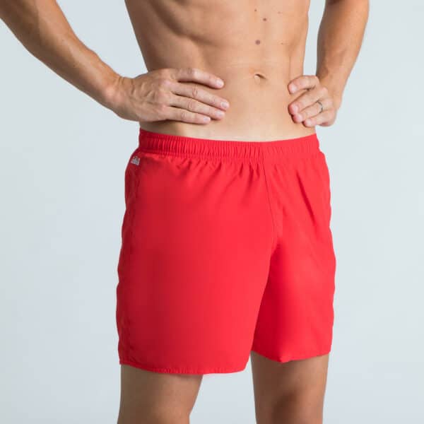 Badehose Schwimmshorts 100 Basic Herren rot