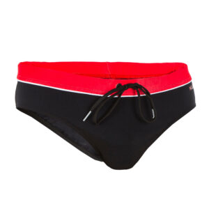 Badehose Slip 100 Pep Herren schwarz/rot