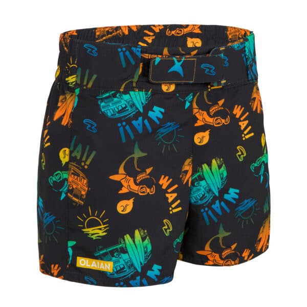 Badeshorts Jungen schwarz