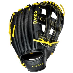 Baseball-Handschuh 9.5–10.5" BA100 rechte Hand gelb
