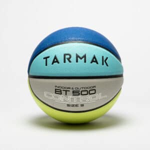 Basketball BT500 Grösse 5 grau/gelb