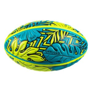 Beach-Rugbyball R100 Midi Tropical blau/gelb