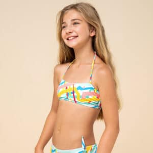 Bikini-Oberteil Bandeau Liloo Top 100 Mädchen weiss