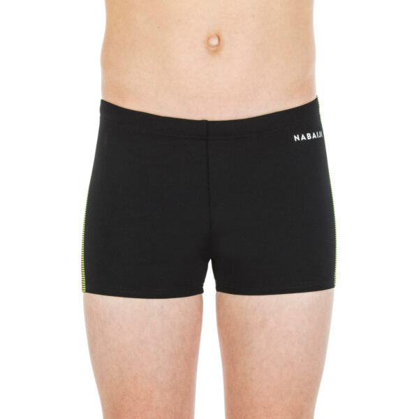 Boxer-Badehose Fitib Kinder schwarz/neongelb