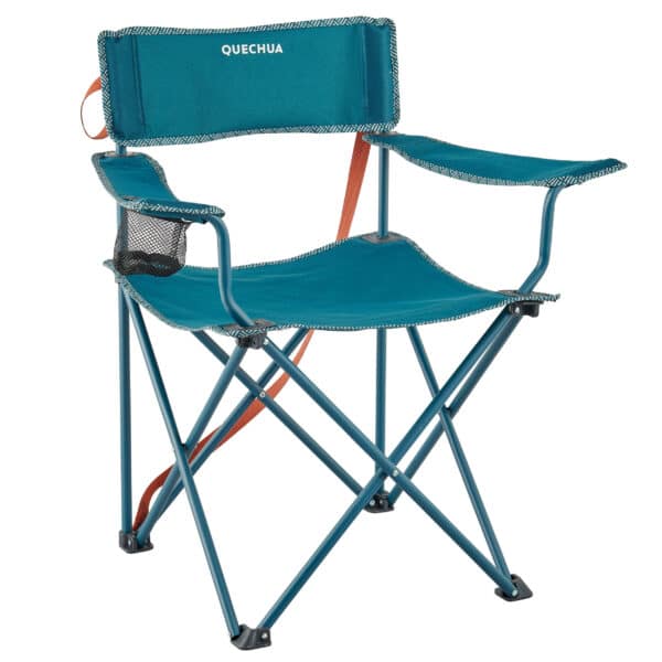 Campingstuhl Basic mit Armlehnen faltbar blau