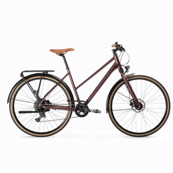 City Bike Long Distance 28 Zoll Elops LD900 LF Damen bordeaux