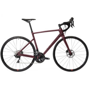 Damen-Rennrad EDR Carbon Disc Shimano 105 weinrot