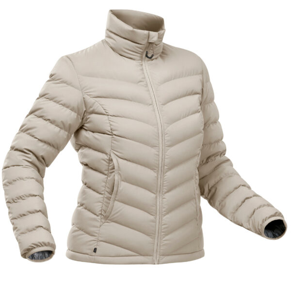 Daunenjacke Bergtrekking MT500 Komfort bis -10 °C Damen beige