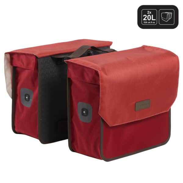 Doppel-Fahrradtasche Gepäcktasche 520 2×20L bordeauxrot