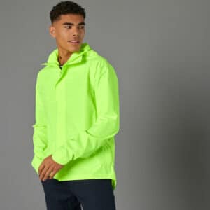 Fahrrad Regenjacke City 120 Herren Sichtbarkeit PSA-zertifiziert neongelb