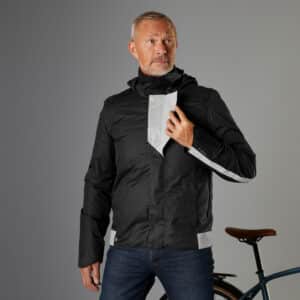 Fahrrad Regenjacke City 540 warm Herren schwarz