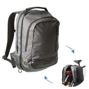 Fahrradtasche Gepäcktasche Rucksack 500 25 Liter grau/schwarz