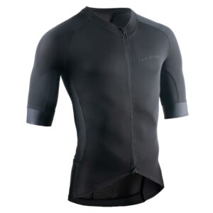 Fahrradtrikot Rennrad kurzarm Racer Herren schwarz