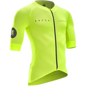 Fahrradtrikot Rennrad kurzarm Racer Team Herren neongelb