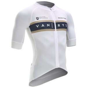 Fahrradtrikot Rennrad kurzarm Racer Team Herren weiss