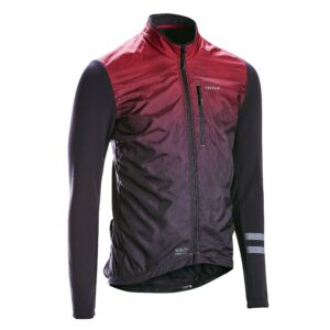 Fahrradtrikot Rennrad langarm RC500 Shield Herren bordeaux