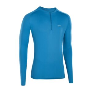 Fahrradtrikot Rennrad langarm UV Schutz Essentiel Herren blau