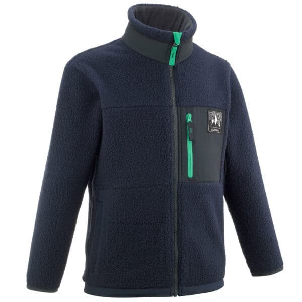 Fleecejacke Bergwandern MH500 warm Kinder Gr. 122–170 marineblau