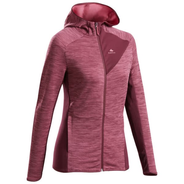 Fleecejacke Bergwandern MH900 leicht Damen bordeaux