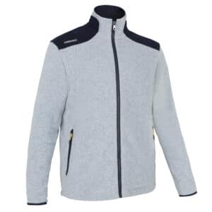 Fleecejacke Segeln 100 Herren grau meliert/marineblau