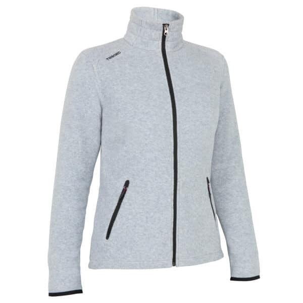 Fleecejacke Segeln Sailing 100 warm Ecodesign Damen grau meliert