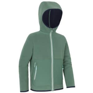 Fleecejacke Segeln Sailing 500 warm wendbar Kinder khaki/marineblau