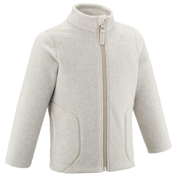 Fleecejacke Wandern MH150 Kleinkinder Gr. 92–116 beige