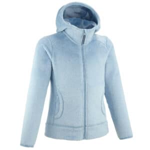 Fleecejacke Wandern MH500 Kinder Gr. 122–170 blaugrau