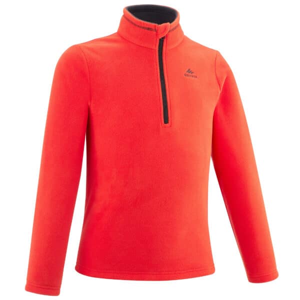 Fleecepullover Bergwandern MH100 Kinder Gr. 122–170 rot