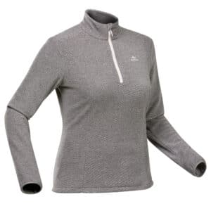 Fleecepullover Wandern MH100 Damen grau