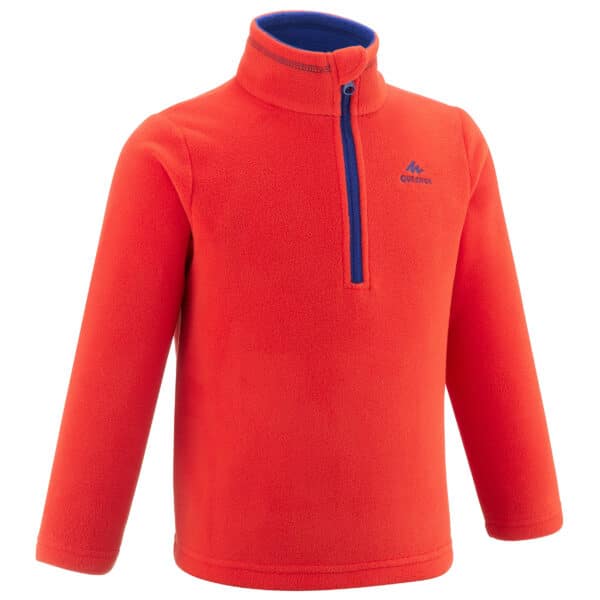 Fleecepullover Wandern MH100 Kleinkinder Gr. 92–116 orange