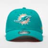 Football Cap US NFL New Era 9Forty Miami Dolphins Damen/Herren türkis