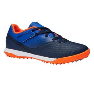 Fussballschuhe Agility 500 TF Klettverschluss Kinder blau/marineblau