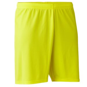 Fussballshorts F100 Erwachsene gelb