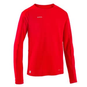 Fussballtrikot langarm Viralto Club Kinder rot