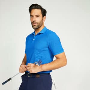 Golf Poloshirt kurzarm WW500 Herren blau