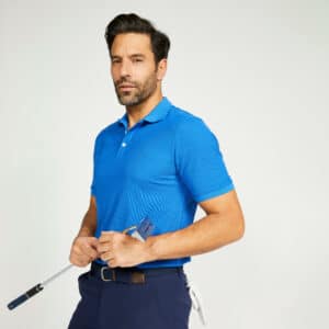 Golf Poloshirt kurzarm WW500 Herren blau