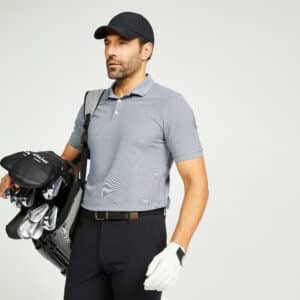 Golf Poloshirt kurzarm WW500 Herren grau