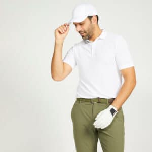 Golf Poloshirt kurzarm WW500 Herren weiss