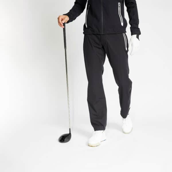 Golf Regenhose wasserdicht RW500 Herren schwarz