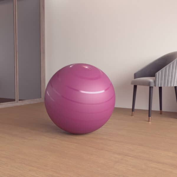Gymnastikball robust Fitness Grösse 2 / 65 cm bordeaux